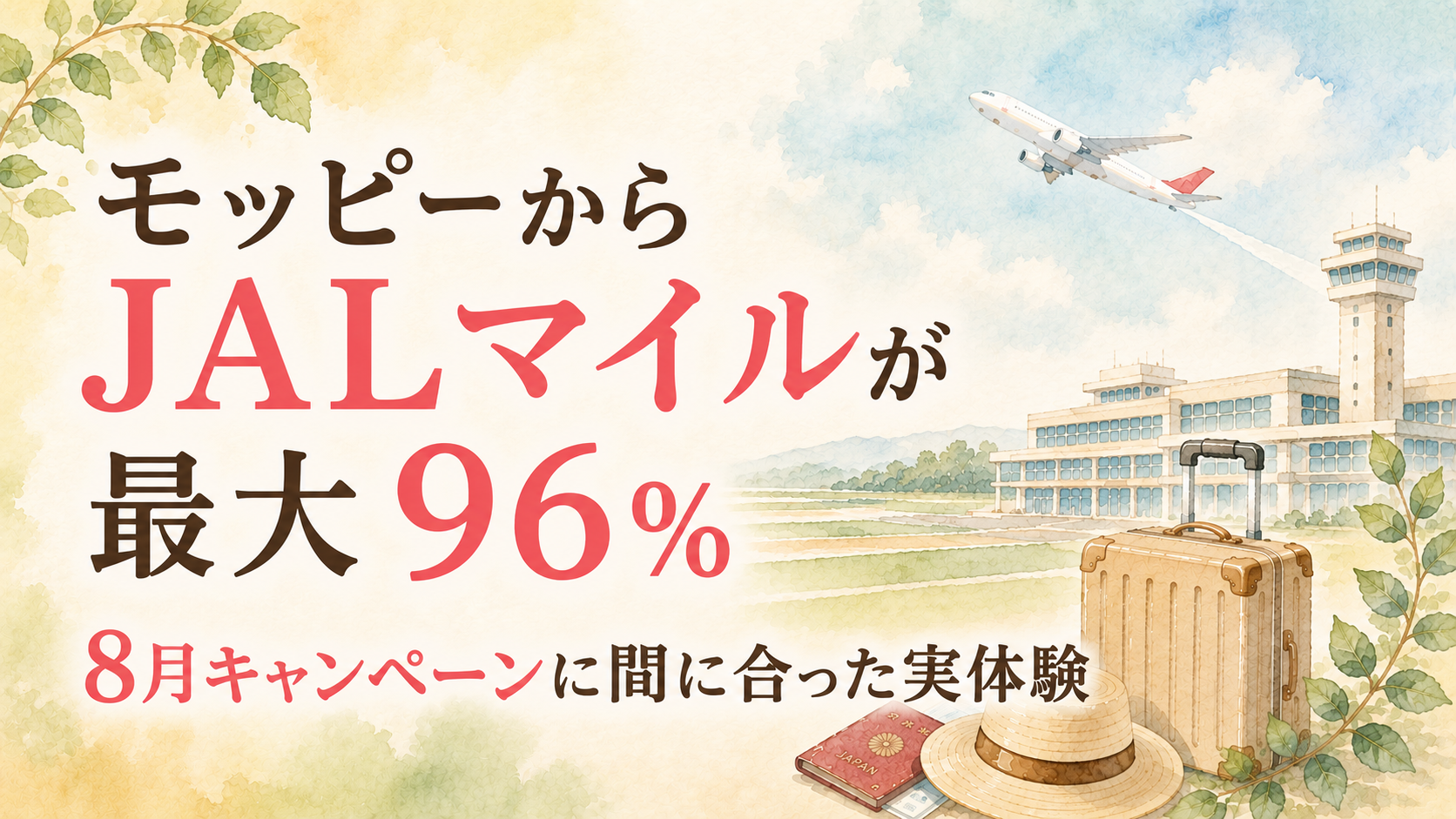 モッピーからJALマイルが最大96％｜8月キャンペーン実体験