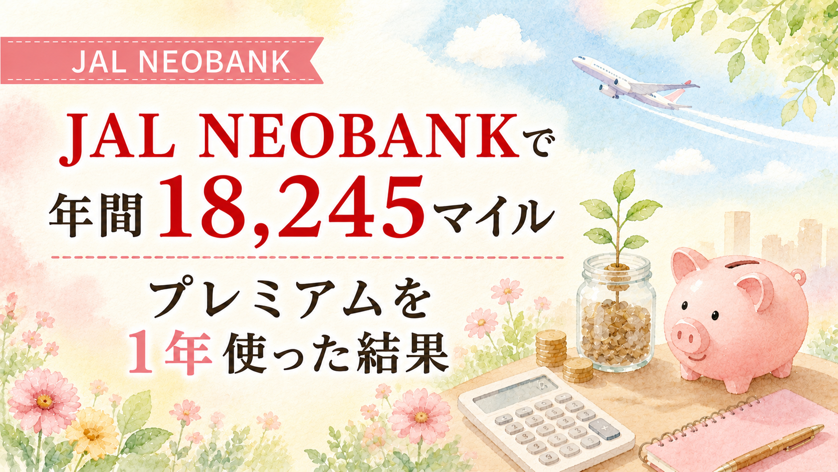 JAL NEOBANKで年間18,245マイル｜プレミアムを1年使った結果