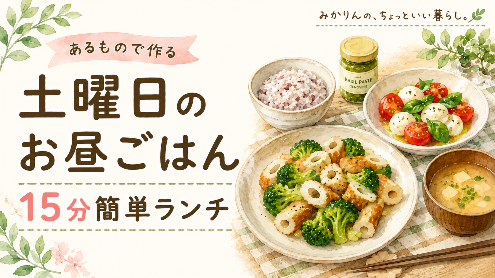 土曜日のお昼ごはん｜あるもので作15分簡単ランチ
