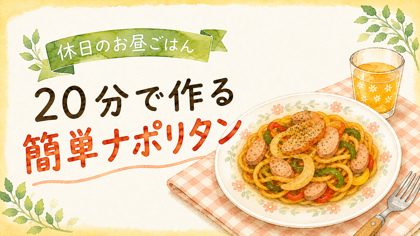 休日のお昼ごはん｜20分で作る簡単ナポリタン