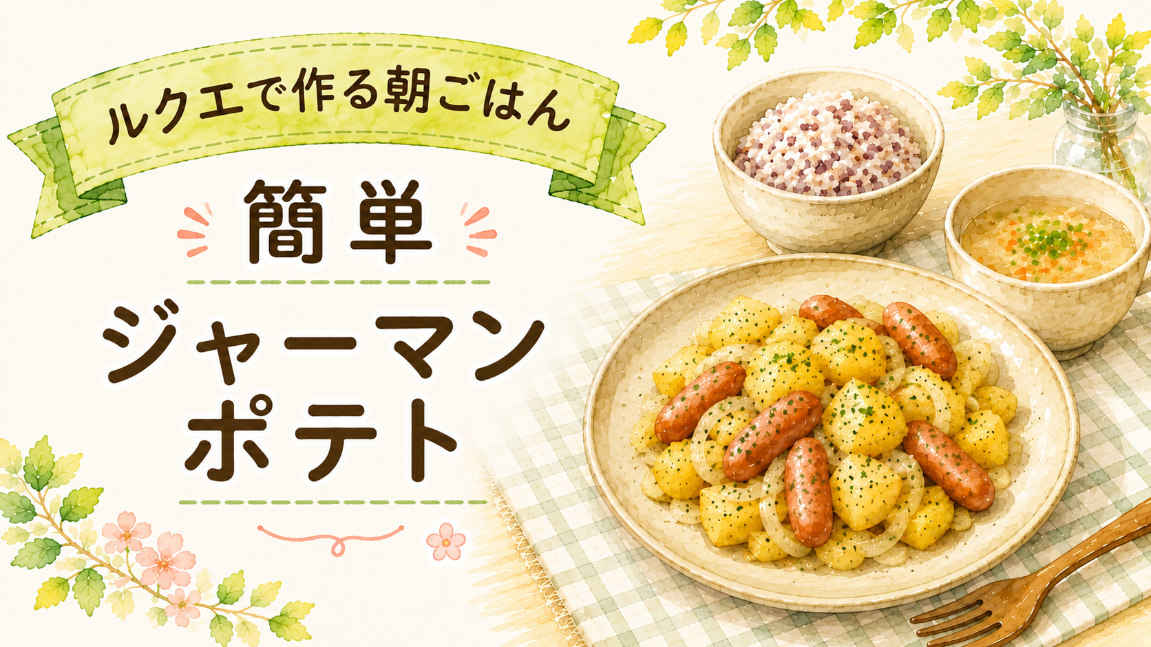 簡単ジャーマンポテト｜ルクエで作る朝ごはん