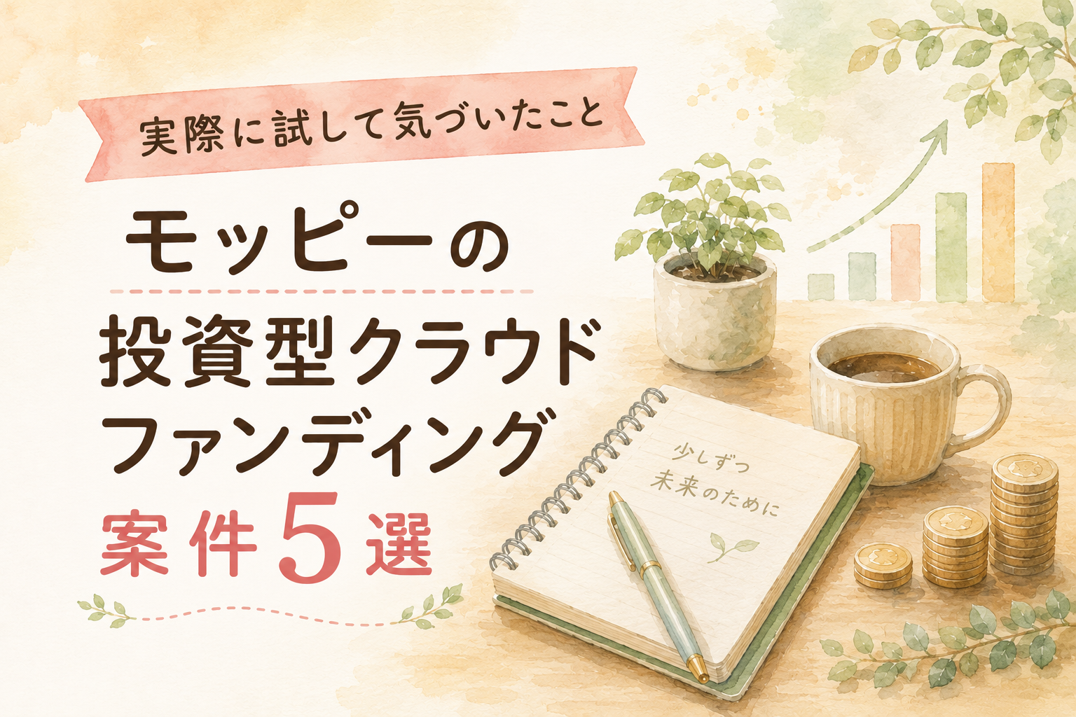 モッピーの投資型クラウドファンディング案件5選｜実際に試して気づいたこと