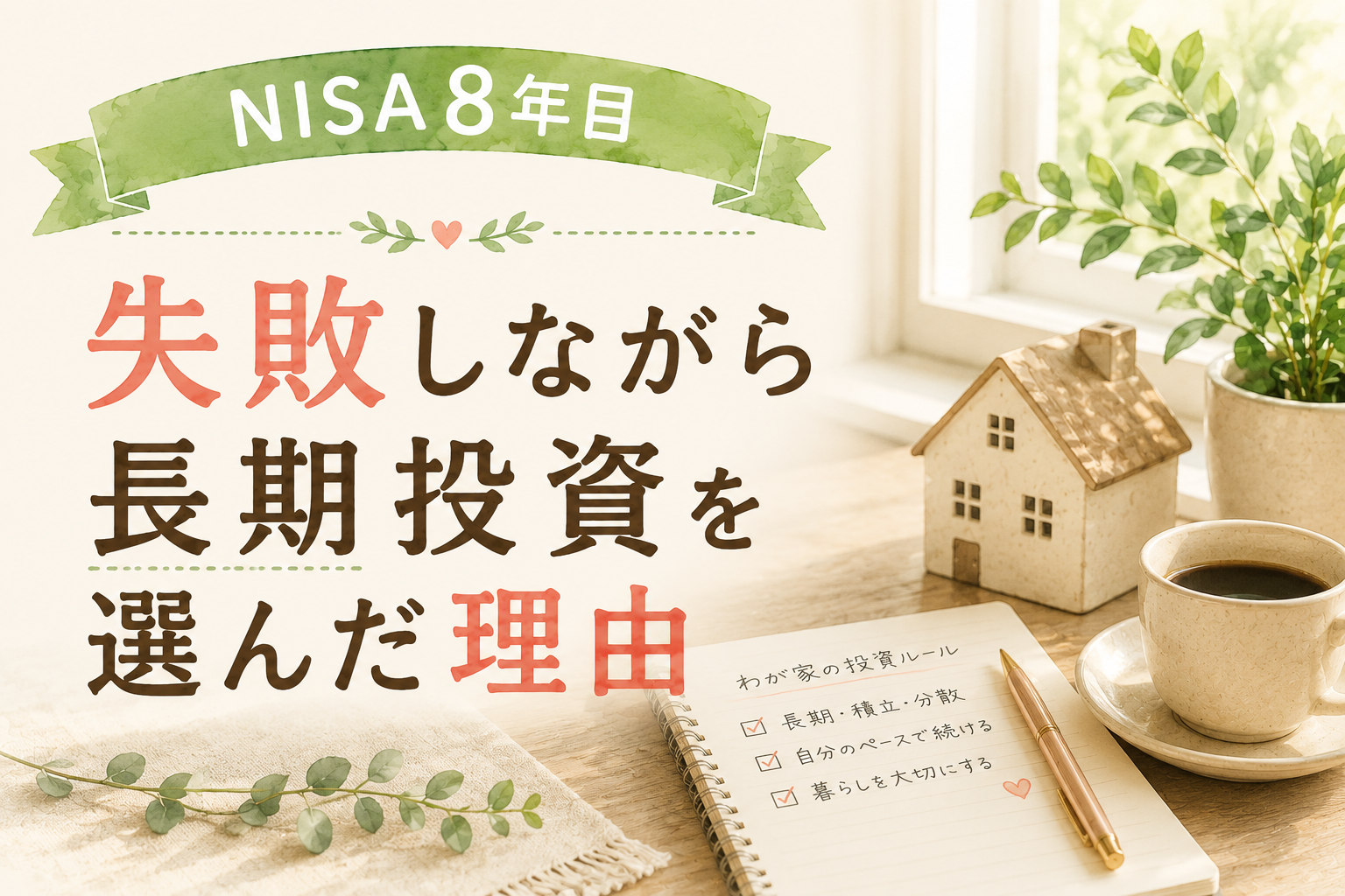 NISAを始めて8年目。失敗しながら長期投資を選んだ理由