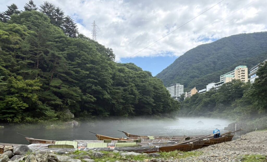 鬼怒川ライン下りの乗船場
