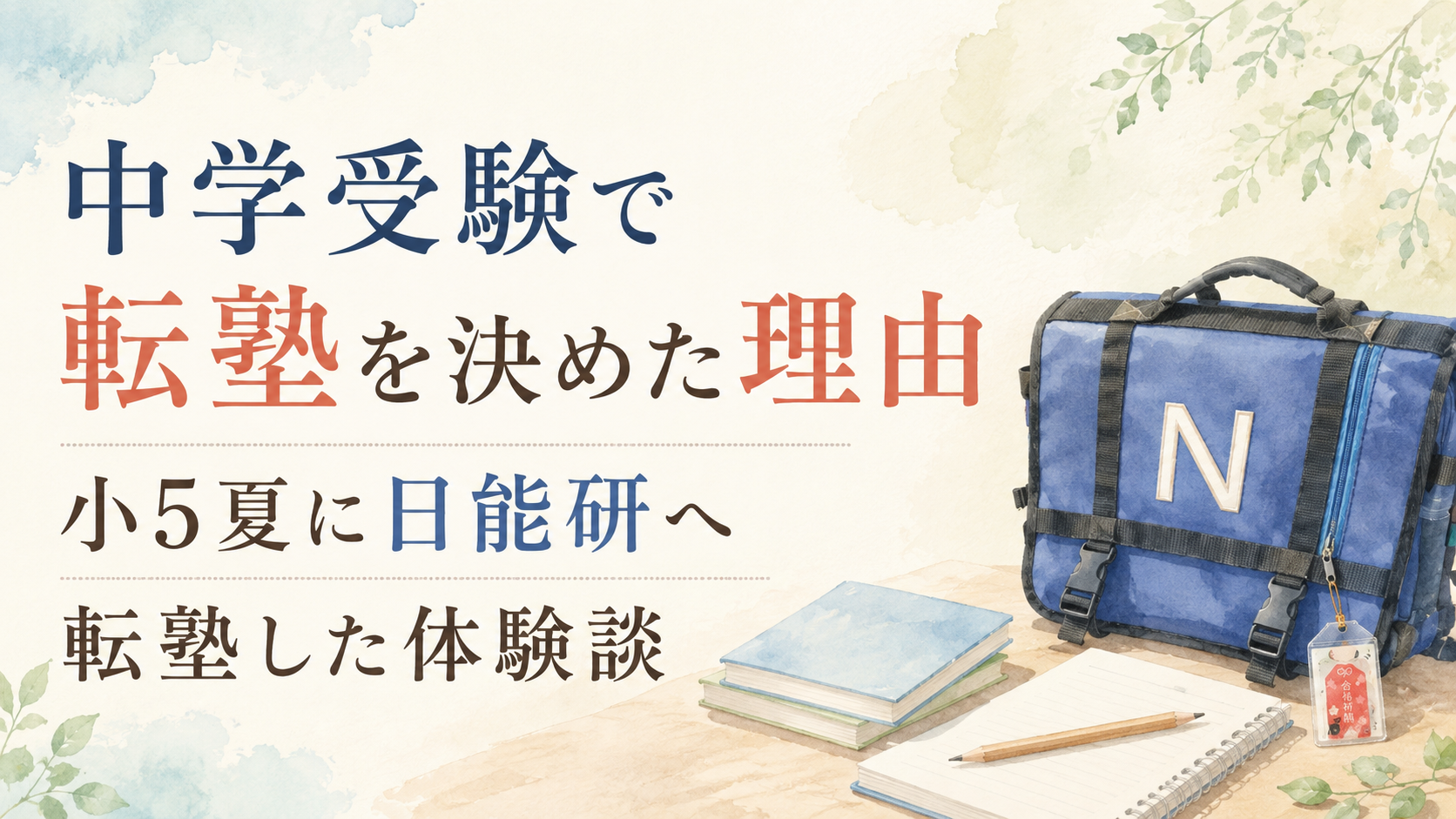 中学受験で転塾を決めた理由｜小5夏に日能研へ転塾した体験談