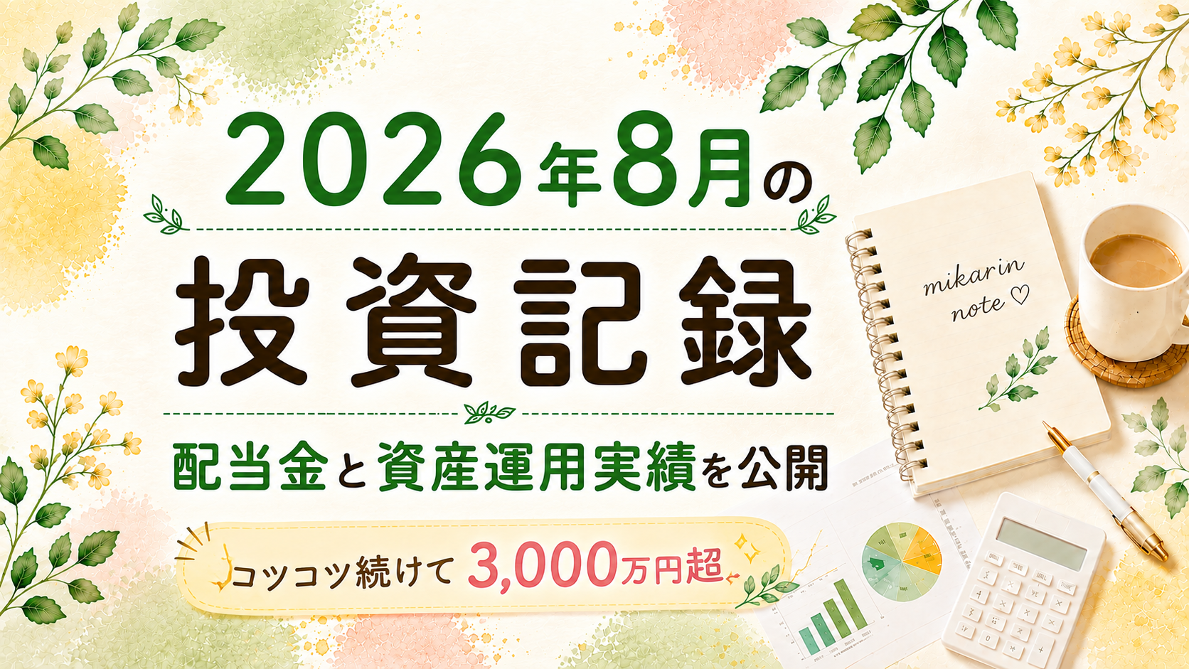 2026年8月の投資記録｜配当金と資産運用実績を公開