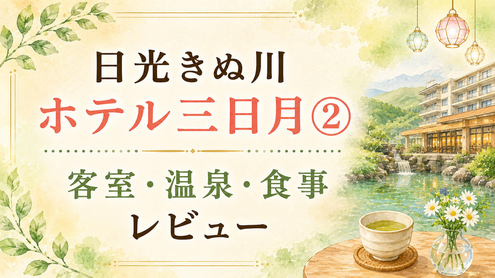 日光きぬ川ホテル三日月②｜客室・温泉・食事レビュー